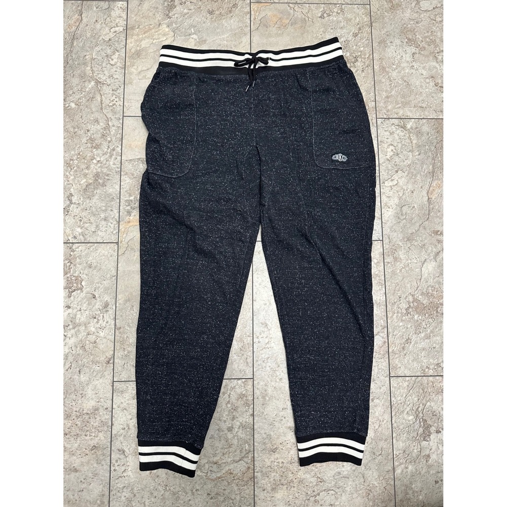 Women's Brooklyn Cloth Black Heathered Joggers Large Stain READ